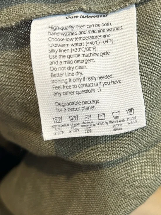 Linennaive HANNAH 38 | GIRDLE LINEN SKIRT Green - Picture 11 of 12